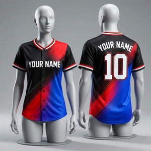 Maillots de baseball et de softball personnalisés, maillots de baseball avec nom d'équipe, maillots de baseball respirants en polyester - Product Image 1