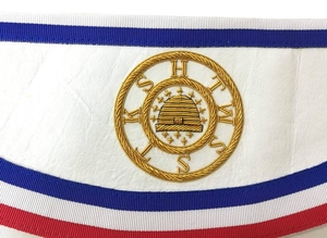 Tablier de Maître Maçon Maçonnique Premium George Washington, Regalia de Franc-Maçonnerie pour Loge Bleue, Broderie Personnalisée, Fournisseurs d'Usine en Gros - Product Image 4