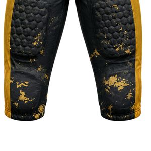 Black & Gold American Football <b>Compression</b> Shorts with Premium Protective Padding for Team Practice, Game Day & Training - Product Image 6