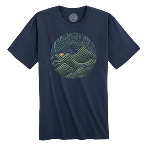 Camiseta de cuello redondo de algodón peinado 100% informal para hombre, manga corta, diseño de patrón serigrafiado de seda, tela de punto directo de fábrica - Product Image 6