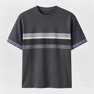 Fabricants de t-shirts OEM, prix de gros bon marché, 100% coton tricoté, 200 grammes, t-shirts vierges personnalisés avec logo imprimé pour hommes - Product Image 5