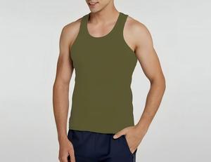 Wholesale Custom Cotton White Vests with logo Seamless Bodybuilding Undershirt Training <b>String</b> Singlet Men's Fitness Tank <b>Tops</b> - Product Image 2
