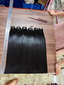 Paquets de 30 pouces de cheveux humains bruts vietnamiens super doublement étirés et tissage frontal complet Perruques et extensions de cheveux humains droits - Product Image 4