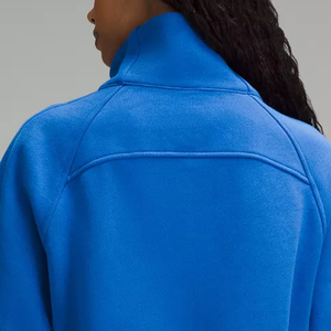 Vestido con Capucha de Forro Polar Azul Casual para Mujer, con Bordado, Cuello Alto y Manga Larga, para Invierno - Product Image 4