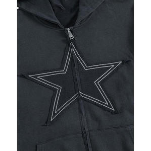 Sudadera con Capucha Negra de Invierno, Diseño de Esqueleto Atrevido, Capucha con Cordón Ajustable, Tejido de Felpa, 100% Algodón, Secado Rápido, Transpirable, Destacada - Product Image 4