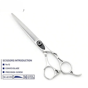 Ciseaux à cheveux professionnels en acier inoxydable à pointe acérée pour droitiers, manche long, pour usage en salon - Product Image 6