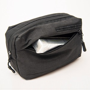Black storage bag simple cosmetic bag portable travel handbag electronic <b>accessories</b> storage bag toiletry bag - Product Image 6
