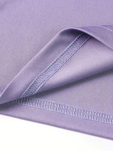 T-shirts basiques unis pour hommes, logo personnalisé, coupe ajustée, blanc, respirant, décontracté, pour la gym, doux, confortable, 100% coton, violet uni - Product Image 3