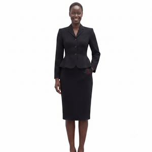 Falda Lápiz a la Rodilla Hashbloom International, Personalizada OEM, Tejida con Spandex, Detalle de Botones Naturales, Formal para Oficina, para Mujer - Product Image 1