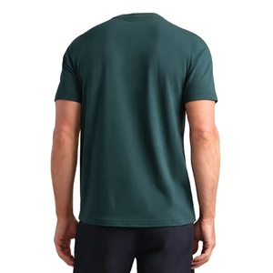 Camisetas de algodón orgánico para hombre, de primera calidad, ecológicas, de bambú, lisas, al por mayor, para gimnasio, 210 g/m². - Product Image 4