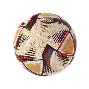 JNA Group Size 5 Soccer Ball White Black Red Gold Geometric Pattern Lightweight Training <b>Football</b> - Product Image 2