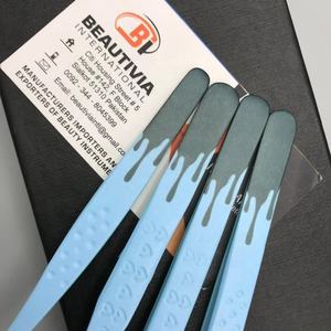 Pince à épiler d'extension de cils en acier inoxydable durable à forte adhérence avec pointe pointue-Marque privée personnalisée à usage professionnel - Product Image 3