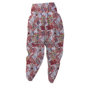 Sexy Hot Patiala Pants Women Cotton Night Wear Floral Bohemian Drawstring Summer Hand Block Printed Pants - Product Image 4