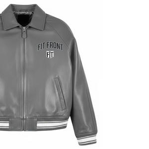 เสื้อแจ็คเก็ตหนังผู้ชายราคาดีที่สุด แจ็คเก็ตฤดูหนาวพรีเมียม หนังแท้ กันลม กันน้ำ มีทุกขนาด - Product Image 2