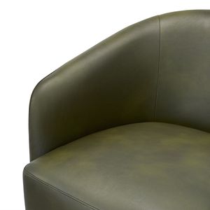 Poltrona Girevole Ardena in Ecopelle Verde Felce, Elegante Arredo per Soggiorno - Product Image 4
