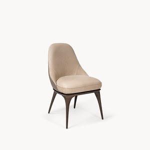 Modern <b>Upholstered</b> Dining <b>Chair</b> Quilted Padded Side <b>Chair</b> Wooden Legs for Dining Room Hotel Villa - Product Image 1