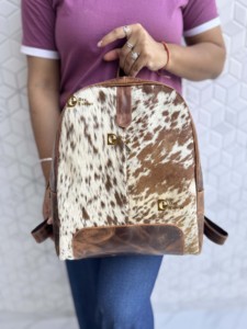 New Arrival Genuine Leather Handmade Cowhide Fur Leather <b>Backpack</b> Rucksack Multi Uses <b>Backpack</b> Wholesale Bulk Product - Product Image 5