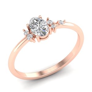REYES Personalised Women Fine Jewelry Solid 14K 18K Gold HPHT CVD Lab Grown Diamond Engagement Promise <b>Rings</b> For Women - Product Image 1