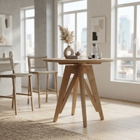 Table console en bois de teck massif de qualité supérieure, style minimaliste, pour entrée, couloir, table d'appoint, table de présentation étroite, meuble de rangement.