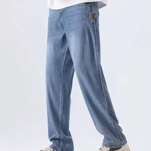 Pantalones Vaqueros para Hombre, Jeans Rectos, Vaqueros de Mezclilla con Estilo, Ropa Urbana para Hombre, Ajuste Ceñido, Lavado, Elásticos, a Bajo Precio - Product Image 1
