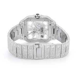 Montre Moissanite Iced Out VVS Diamant Hip Hop Édition Moderne Acier Inoxydable Quartz Homme Bracelet 20mm Cadran Verre - Product Image 6