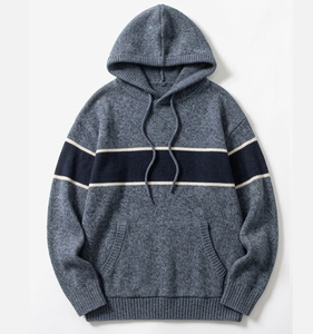 Sweat-shirts décontractés en tissu jersey épais tricoté pour hommes, coupe droite, épaules tombantes, en coton lourd, chauds pour l'hiver, vente en gros - Product Image 5
