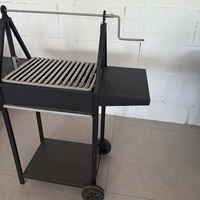 Mini barbecue au charbon de bois pliable, portable, pour table, extérieur, camping, pique-nique, voyages
