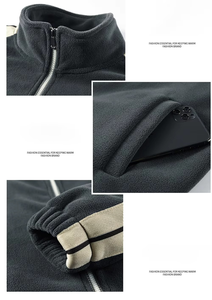 Chaqueta Bomber OEM de Alta Calidad con Logotipo Personalizado Bordado, Chaqueta de Invierno Gruesa Cortavientos de Forro Polar Sherpa para Hombre - Product Image 3