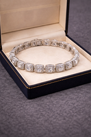 Meilleur Bracelet Tennis Diamant Or 10 carats Taille Coussin Diamants de Laboratoire Luxe Haut de Gamme Bijou Élégant pour Soirée et Cadeau