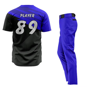 Maillot et pantalon de baseball haut de gamme pour équipes et joueurs, maillot et pantalon entièrement boutonnés, nom d'équipe personnalisé - Product Image 2