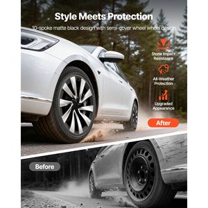 2025 Tesla Model Y Hubcaps 20 Inch Snap C <b>Wheel</b> Covers OEM Style 4-Rim Cap Set R20 Size <b>Replacement</b> <b>Wheel</b> Caps - Product Image 3