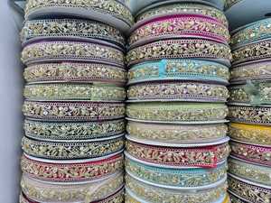 Garment Accessories Colored Ethnic Clothes Material Sewing GUIPURE Lace Trims Metallic Upholstery <b>Webbing</b> Ribbon Lace Embroidery - Product Image 3