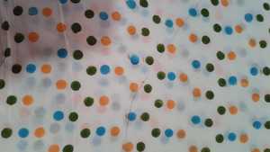 Tela de Algodón Estampada a Mano con Puntos, Tela de Tul con Puntos Coloridos, Tela de Tul para Vestidos, Tela de Algodón Suave Blanca para Confección de Vestidos - Product Image 3