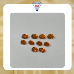 พลอยโกเมนสีส้มทรงรีธรรมชาติ ขนาด 1-3 กะรัต คุณภาพเยี่ยม ไม่ผ่านการบำบัด จากมาดากัสการ์ เกรดขายส่งสำหรับทำเครื่องประดับ - Product Image 2