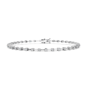 Pulsera de tenis ZOTA JEWEL de oro rosa de 14K con diamantes de talla brillante y engaste de garra, estilo clásico de lujo, joyería unisex, modelo LBR14/229 - Product Image 3