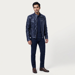 Veste en cuir de qualité supérieure, nouveau style, en cuir de vache 100% authentique, respirante, pour homme, idéale pour l'hiver. - Product Image 6