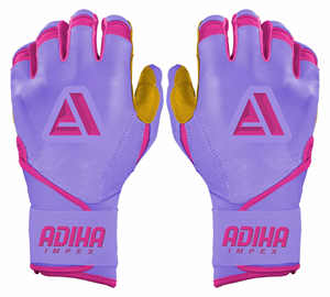 Gants de frappe de baseball en cuir de chèvre de qualité supérieure, fermeture auto-agrippante, fabriqués par Adiha Impex - Product Image 1