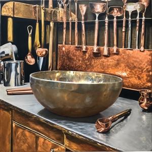 Cuenco de canto étnico de Buda tibetano especial, cuenco de sonido de canto artesanal de Metal golpeado a mano - Product Image 4