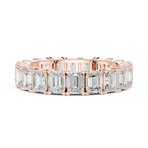 Joyería de Moda, Oro Sólido de 10K, 14K, 18K, Corte Esmeralda de 3CT, Color E, Diamante Cultivado en Laboratorio Certificado por IGI, Anillo de Compromiso, Boda, Eternidad - Product Image 5