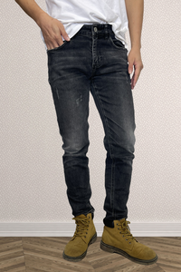 Jeans de Mezclilla 100% Algodón, Ajustados, Desgastados, con Detalles Rotos, Cintura Alta, Pierna Ancha, Estilo Casual, Largos, Ecológicos, para Otoño - Product Image 4