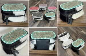 New Latest Mini <b>Jewelry</b> <b>Box</b> Hand Tooled Cowhide <b>Leather</b> Travel Portable <b>Jewelry</b> Case Earrings Lipstick Ring <b>Jewelry</b> Storage <b>Box</b> - Product Image 3