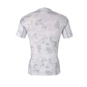 Rashguard personnalisé imprimé par sublimation MMA BJJ OEM unisexe à manches longues 100% coton 180g séchage rapide et respirant - Product Image 2
