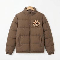 Veste d'hiver matelassée personnalisée avec badge, fermeture éclair intégrale, du fabricant