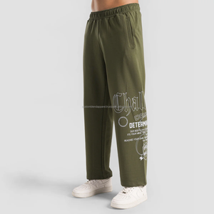 Pantalon de jogging d'entraînement doux 100% coton pour hommes, pantalon de survêtement décontracté ample avec logo personnalisé et confort maximal, vente en gros - Product Image 1