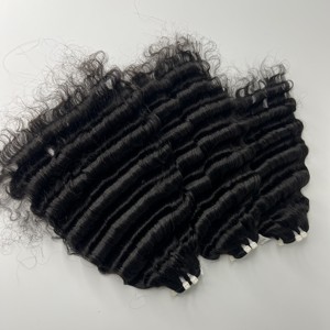 ผมดิบเป็นลอนลึกไม่พันกันต่อ100% ผมลอนสีธรรมชาติผสมกับหนังกำพร้า - Product Image 3