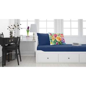 Funda de almohada con ilustraciones decorativas de rosas de acuarela, ligera, supersuave, de fácil cuidado, tamaño estándar para cojines y almohadas - Product Image 2