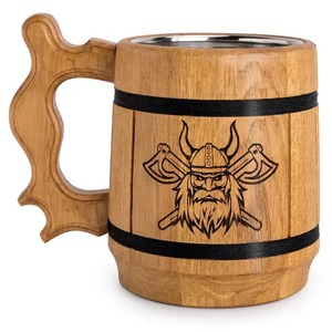 Tasse en bois faite à la main pour le café et le thé, tasse en bois naturel, vaisselle rustique pour la cuisine, vaisselle écologique - Product Image 2