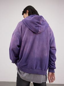 Venta al por mayor temporada de invierno Sudadera con capucha para hombre calidad superior personalizada desteñido 100% algodón-polar último diseño patrón de letras cuello con capucha - Product Image 3