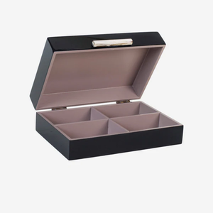 Luxury Artisan Viet Nam Lacquer Box Dragonfly MOP Inlay Decorative Storage Case for High End Interior Design Projects - Product Image 3