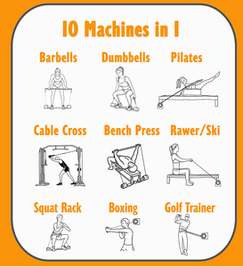 Tốt nhất tất cả-trong-một nhà phòng tập thể dục chèo thuyền máy với quả tạ & barbells xách tay có thể gập lại ứng dụng không dây kích hoạt 40kg trọng lượng Stack - Product Image 2